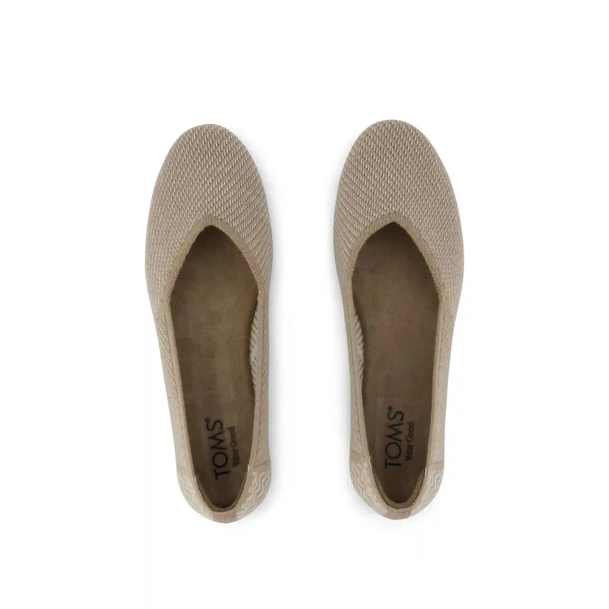 Womens Gemma Flat Dune Brown Engineered Knit