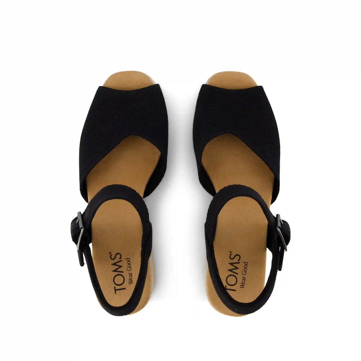 Isla Peep Toe Heeled Sandal Black Beachside Woven