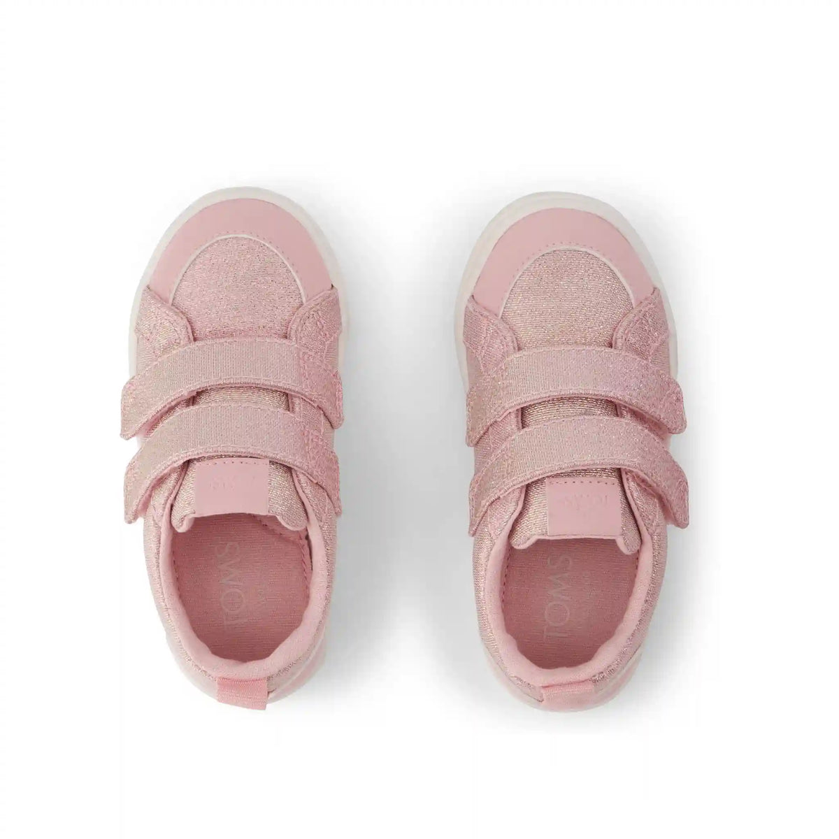 Cruz Double Strap Toddler Sneaker Pink Quartz Iridescent Woven