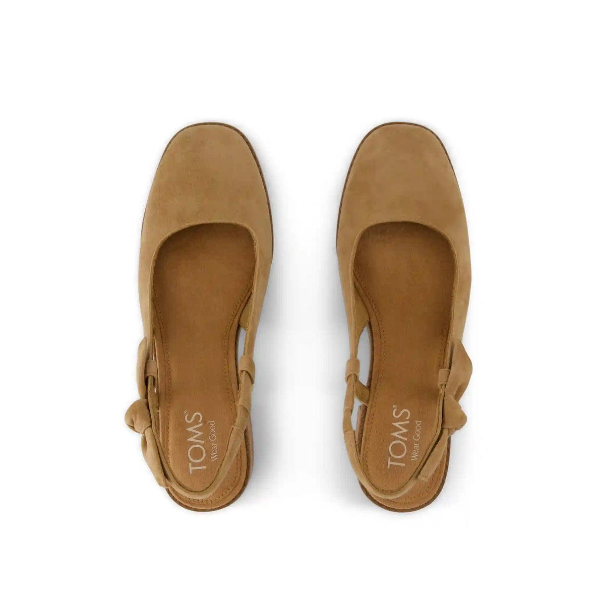 Womens Jaclyn Slingback Bow Heel Toffee Kid Suede