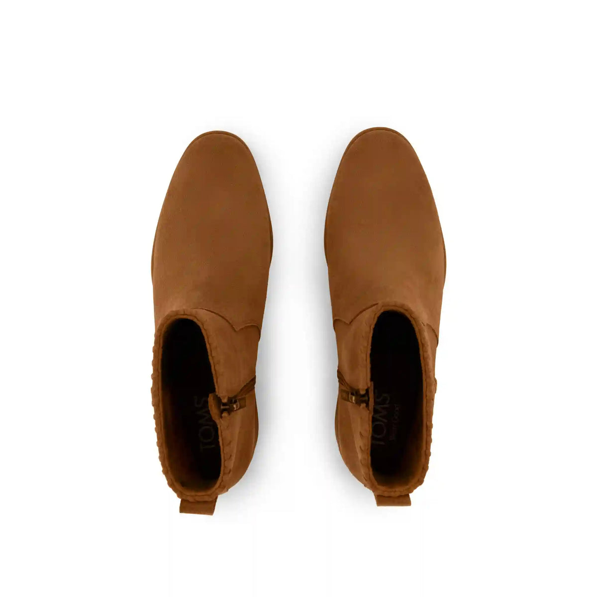 Womens Delilah Heeled Boot Water Repellent Amber Brown Suede