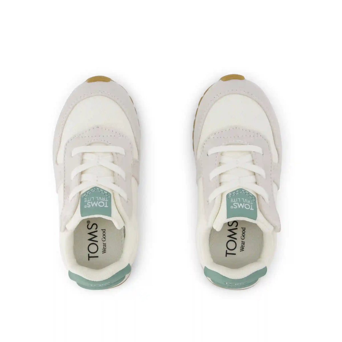 TRVL LITE Retro Runner Toddler Sneaker Water Repellent Multi Egret Vintage Twill