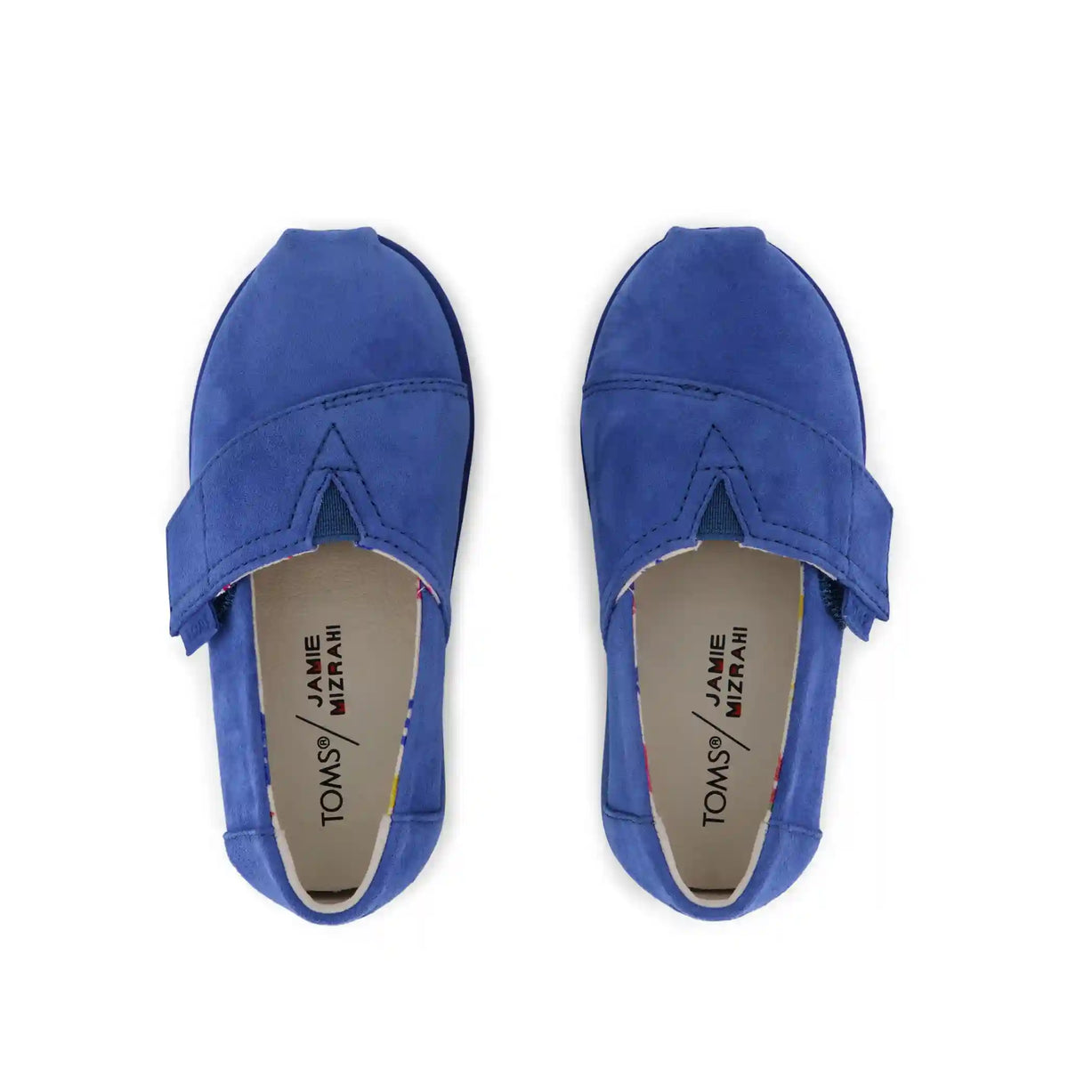 TOMS x Jamie Mizrahi Alpargata Classic Blue Suede Toddler Shoe