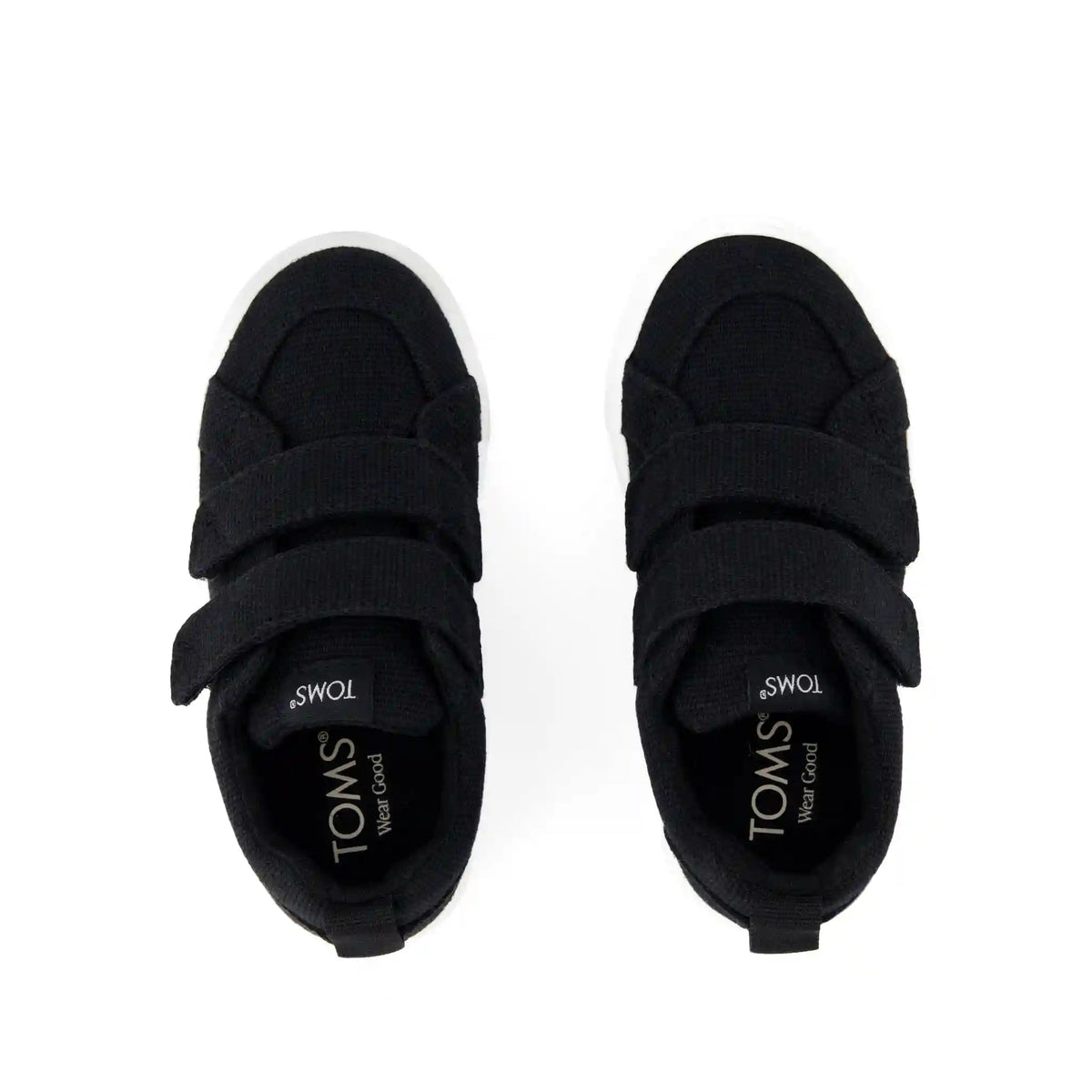 Cruz Double Strap Black Heritage Canvas Toddler Sneaker