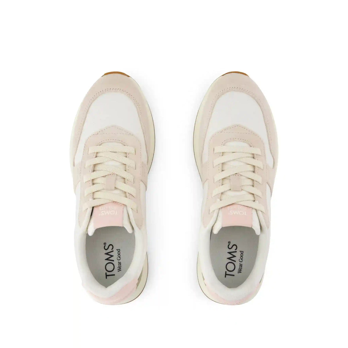 Womens TRVL LITE Retro Runner Sneaker Water Repellent Cream Vintage Twill