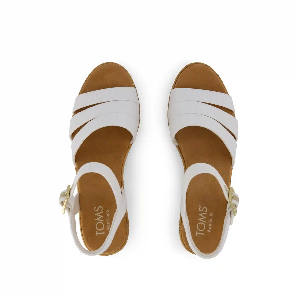 Womens Julia Wedge Sandal Woven White