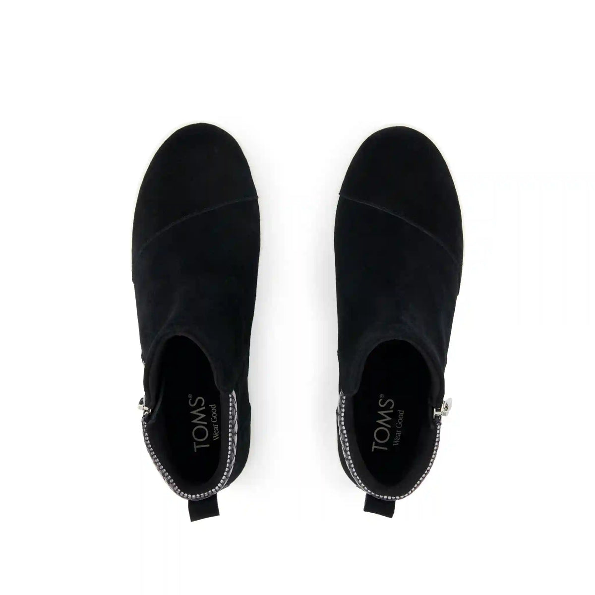 Womens Percy Mid Platform Sneaker Water Resistant Black Suede