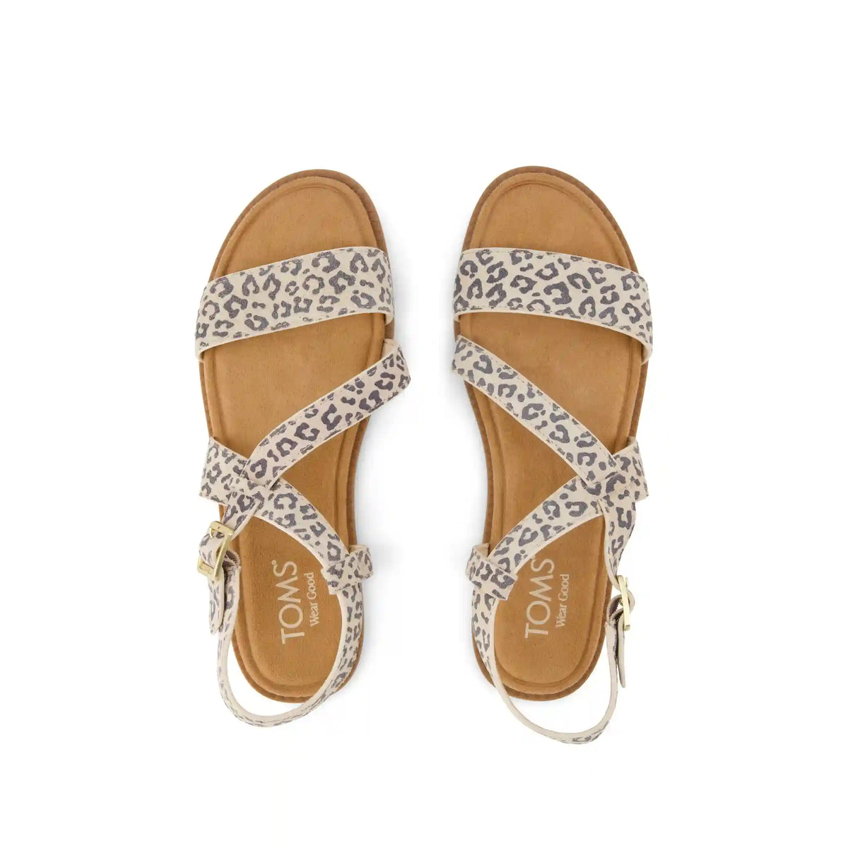 Womens Mar Strappy Sandal Leopard Print Suede