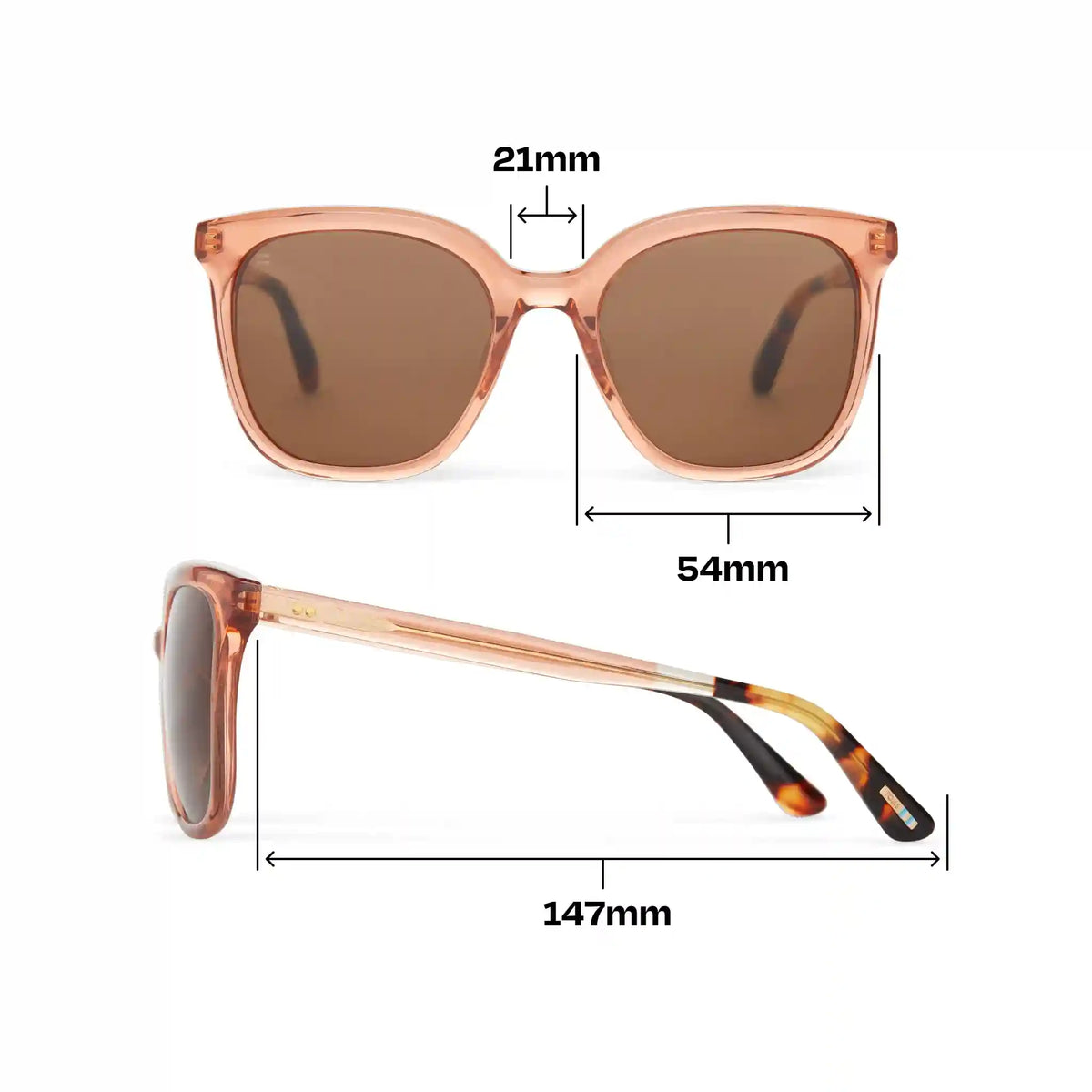 Charmaine Apricot Handcrafted Sunglasses