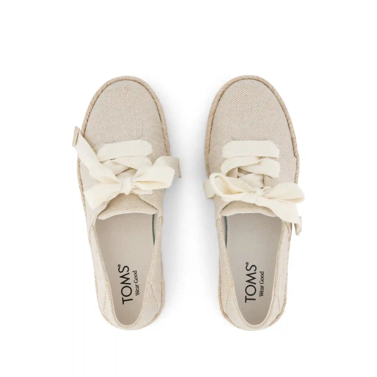 Womens Carolina Lace-Up Espadrille Champagne Glimmer Canvas