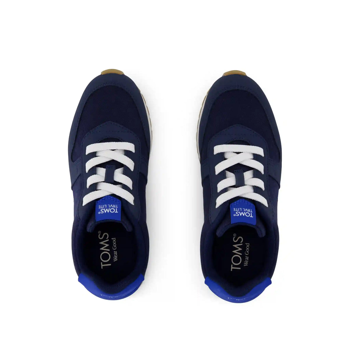 TRVL LITE Retro Runner Kids Sneaker Water Repellent Multi Navy Vintage Twill