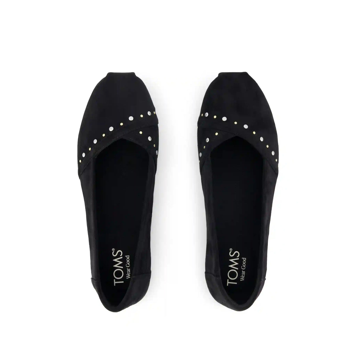 Womens Alpargata Ballet Flat Black Microsuede