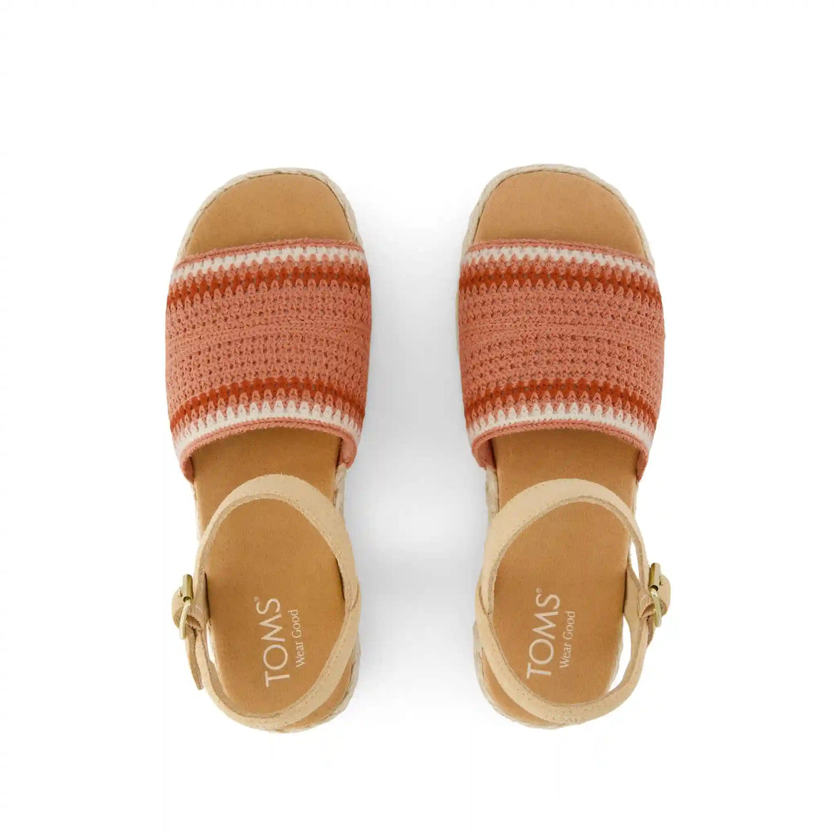 Womens Abby Flatform Espadrille Sandal Bloom Crochet