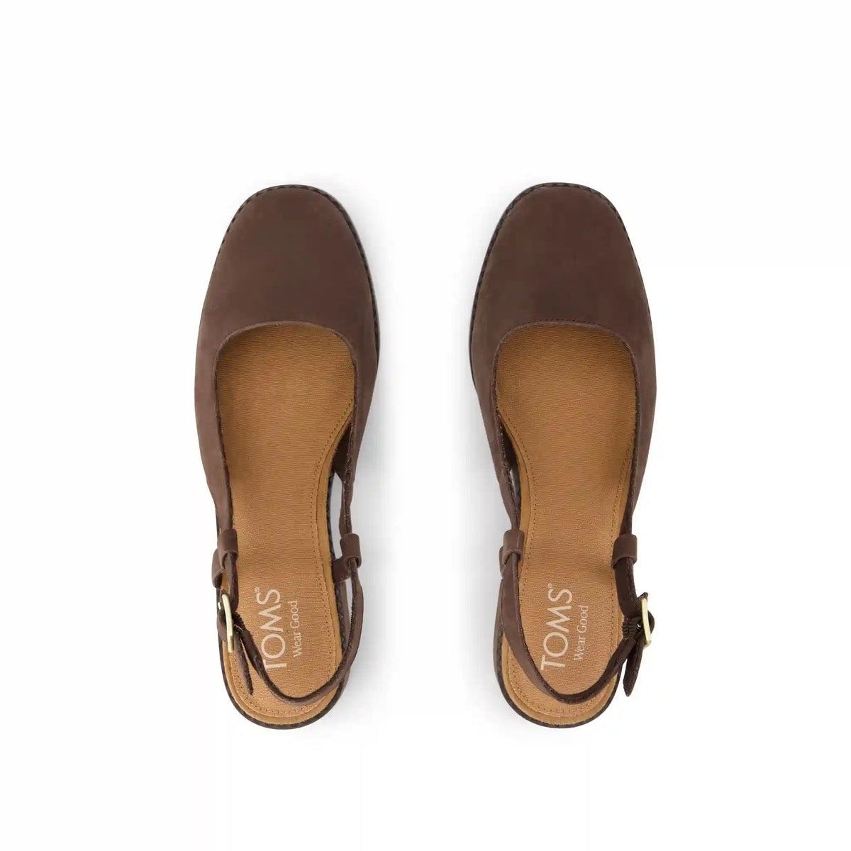 Womens Jaclyn Slingback Heel Chocolate Brown Nubuck Leather
