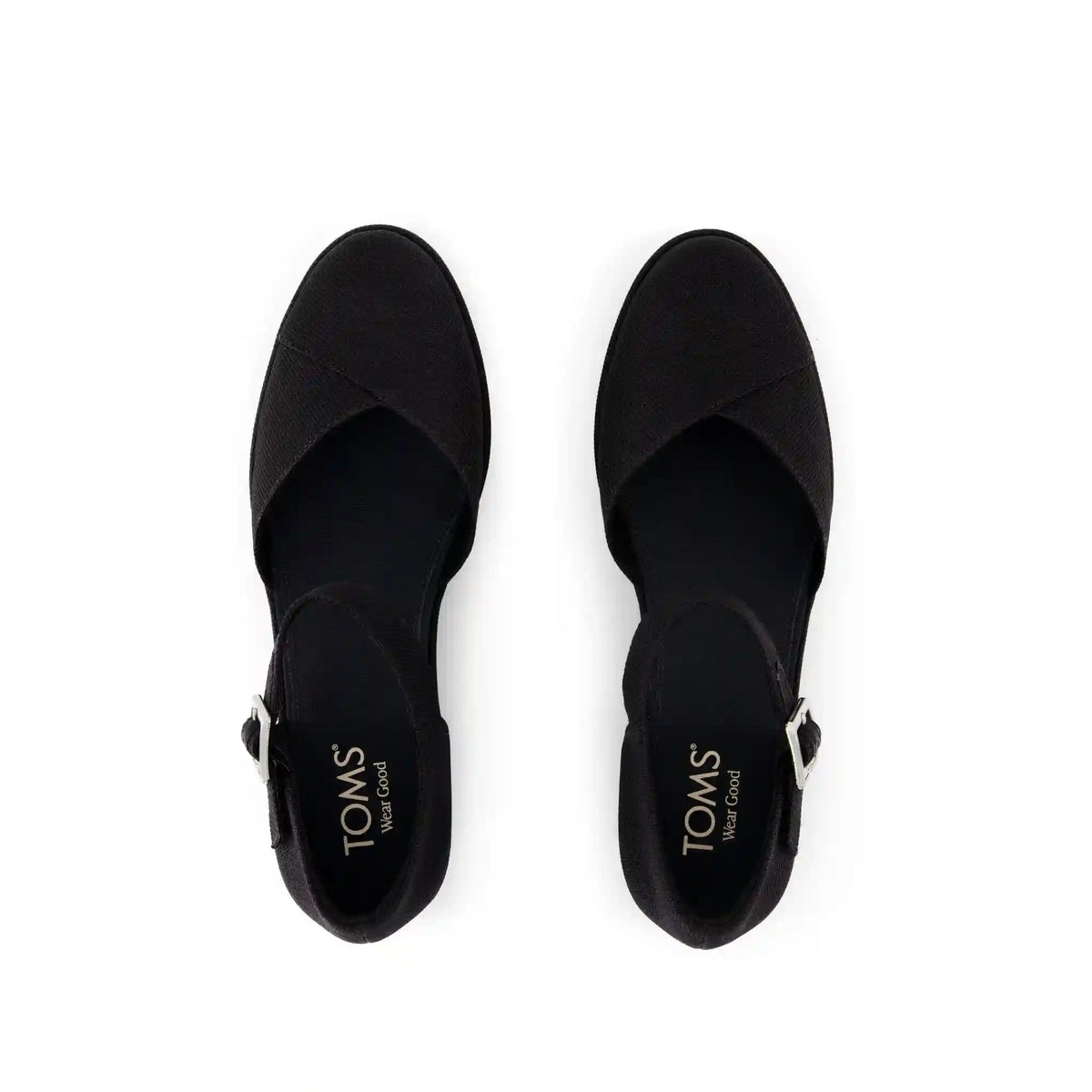 Womens Gwyneth Wedge Black Canvas