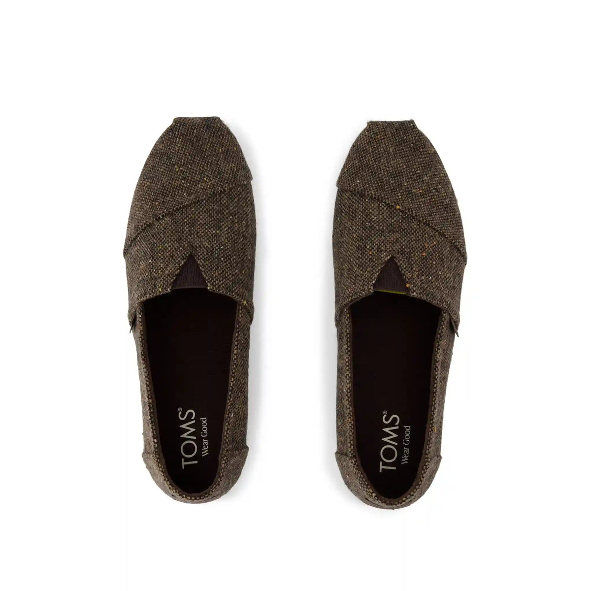 Mens Alpargata Classic Chocolate Brown Flecked Tweed