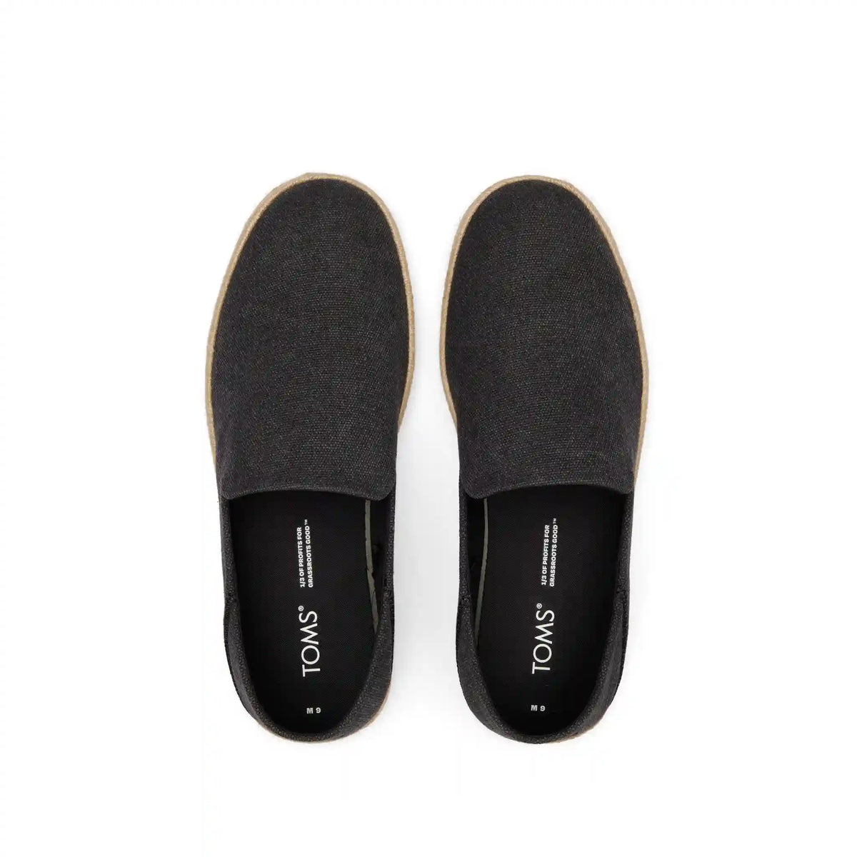 Santiago Loafer Black Recycled Cotton Canvas