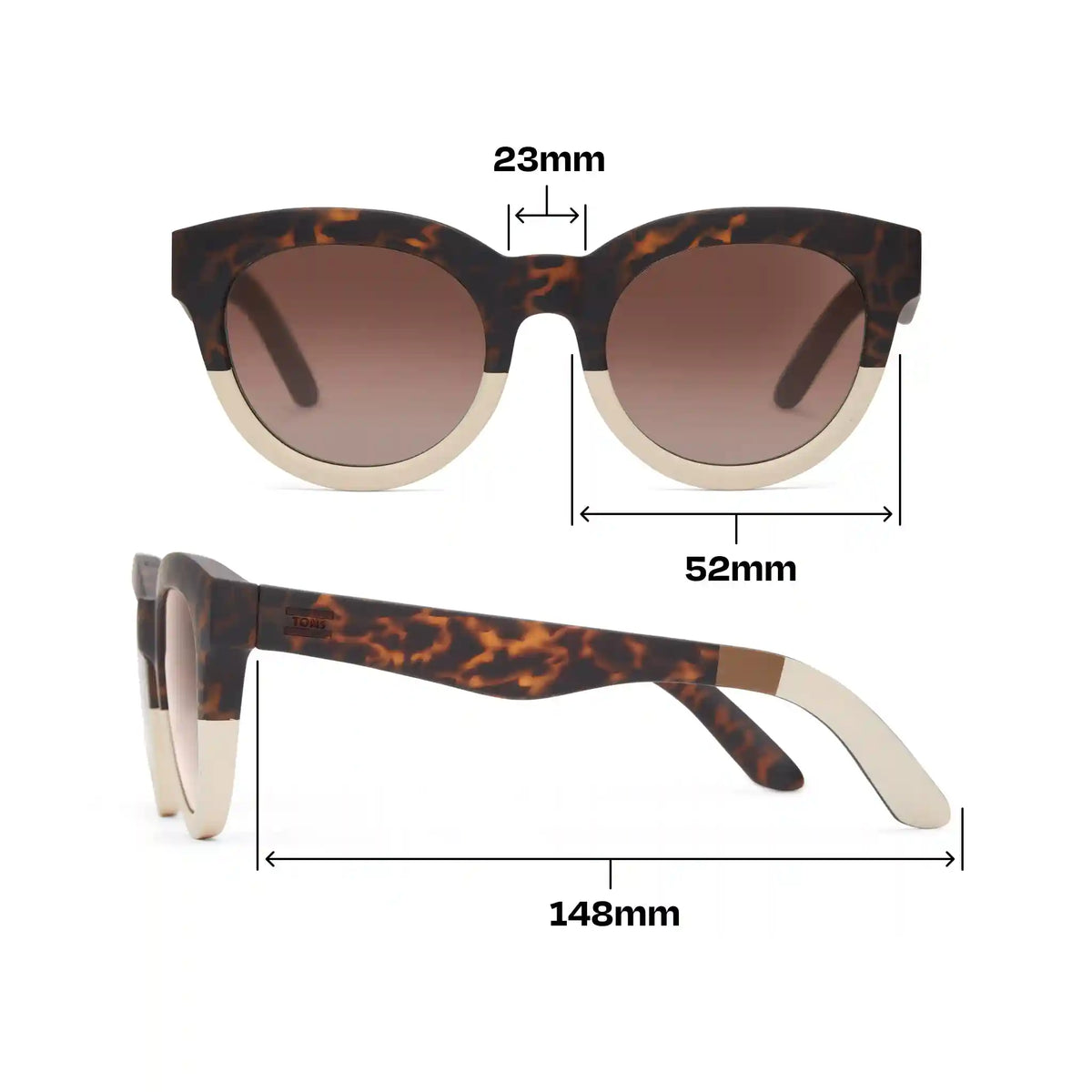 Florentin Tortoise Oatmilk Fade Traveler Sunglasses