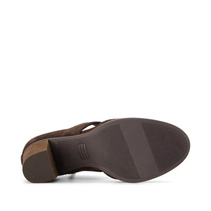 Womens Milan Nova Heel Chocolate Brown Kid Suede