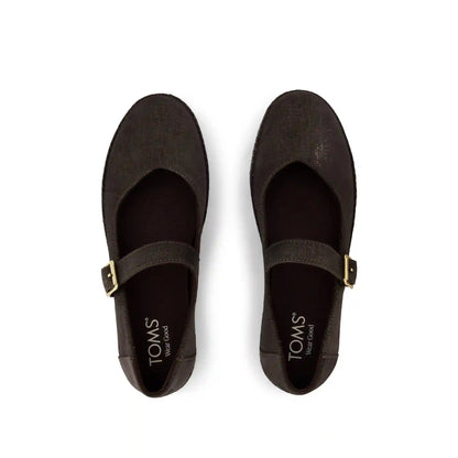 Womens Carolina Mary Jane Espadrille Metallic Chocolate Brown Crosshatch Suede