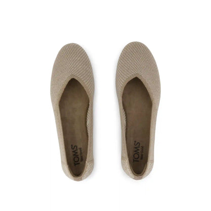 Womens Gemma Flat Dune Brown Engineered Knit