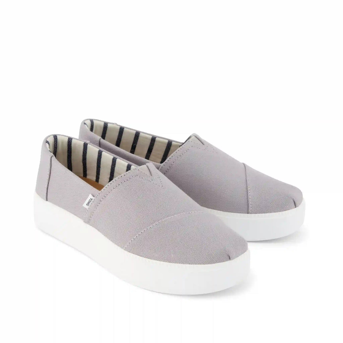 Womens Asher Platform Slip On Sneaker Grey Canvas