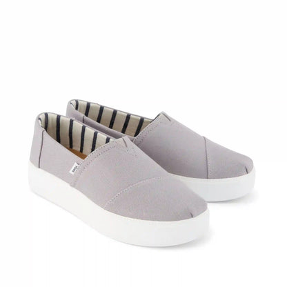 Womens Asher Platform Slip On Sneaker Grey Canvas