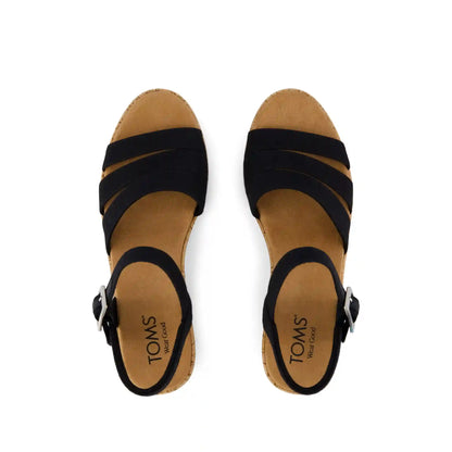 Womens Julia Wedge Sandal Woven Black