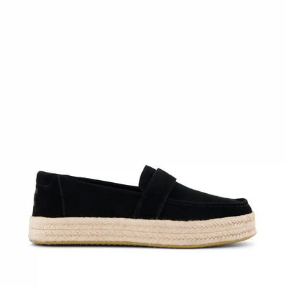 Womens Blakely Loafer Espadrille Black Suede