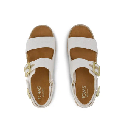 Womens Giana Flatform Sandal White Woven