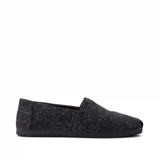 Mens Alpargata Classic Black Flecked Tweed