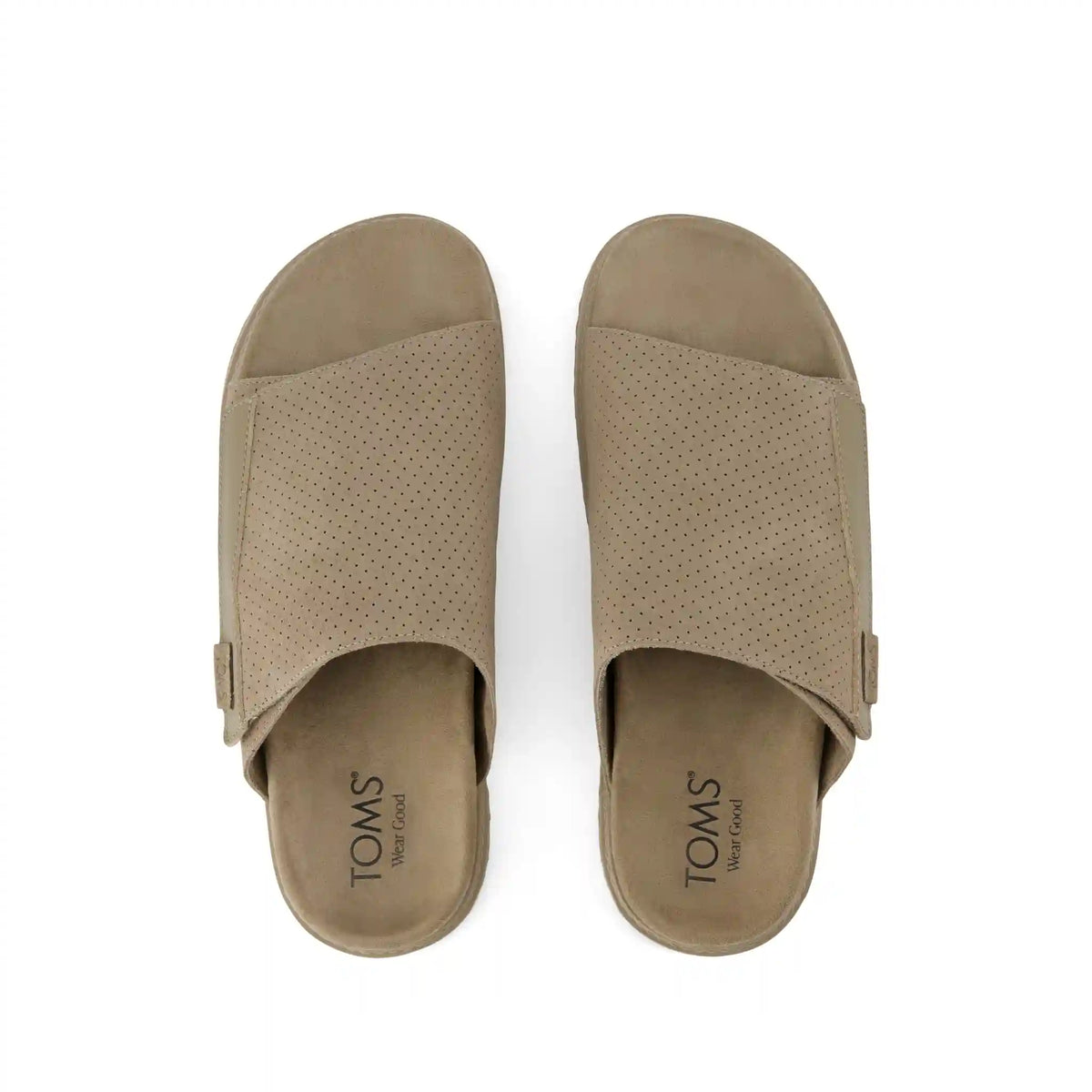 Danilo Slide Sandal Dune Perforated Suede