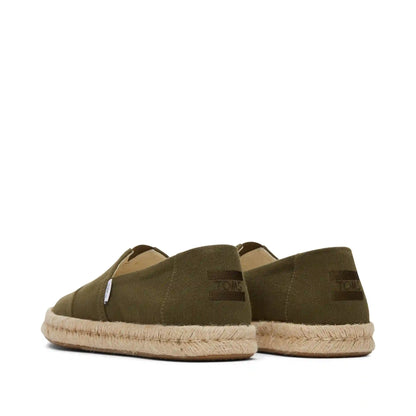 Alpargata Rope 2.0 Espadrille Olive Recycled Cotton Slubby Woven