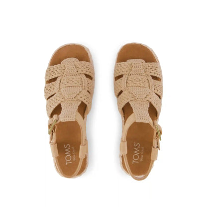 Womens Jac Fisherman Sandal Caramel Crochet