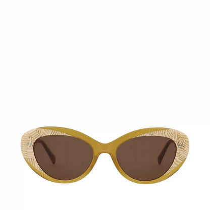 Luna Striped Sunflower Handcrafted Sunglasses