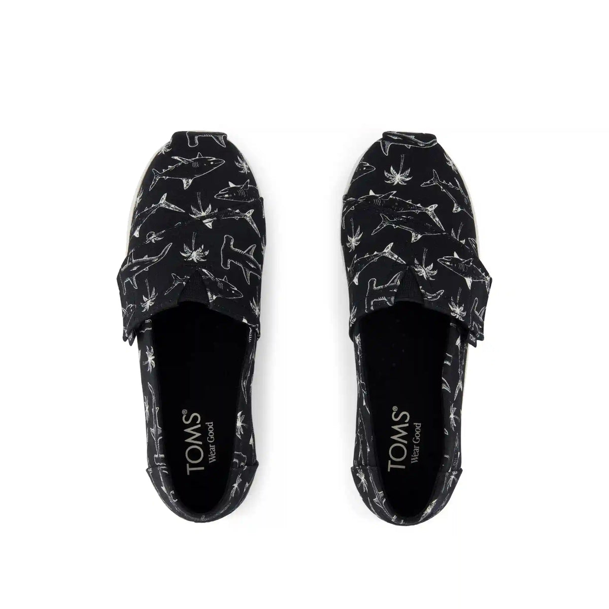 Alpargata Classic Kids Shoe Black Shark Print