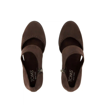 Womens Milan Nova Heel Chocolate Brown Kid Suede