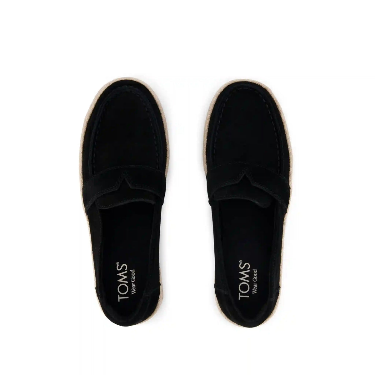 Womens Blakely Loafer Espadrille Black Suede