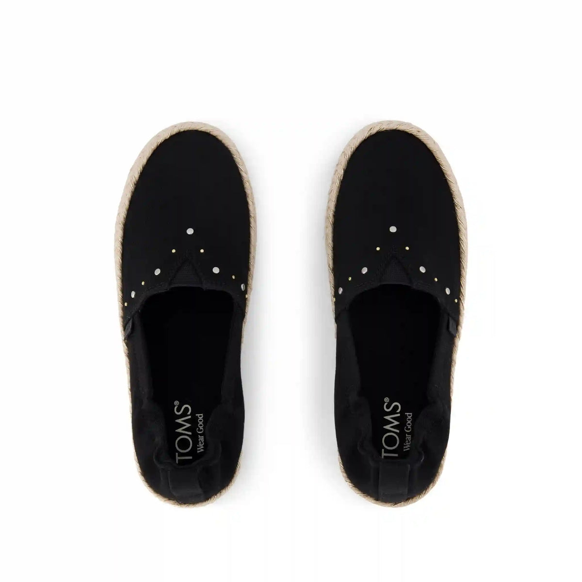 Valencia Platform Kids Espadrille Black Brushed Twill