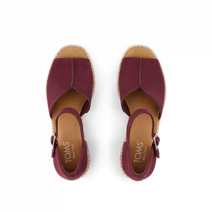 Womens Ines Heel Burgundy Nubuck Leather