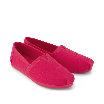 Womens Alpargata Classic Fuchsia Embroidered Heritage Canvas