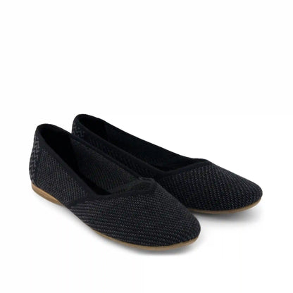 Womens Gemma Flat Black Engineered Knit