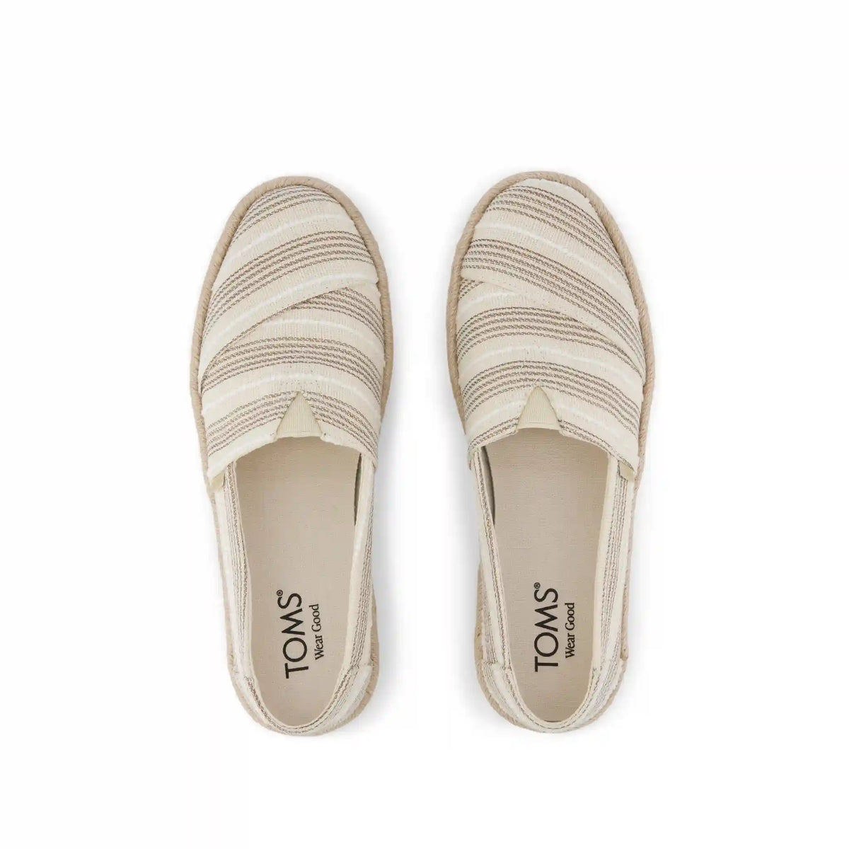 Womens Alpargata Rope 2.0 Espadrille Natural Metallic Stripe