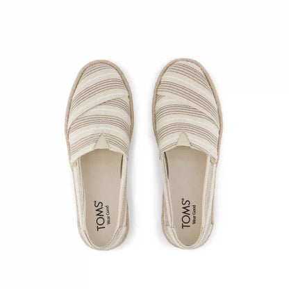 Womens Alpargata Rope 2.0 Espadrille Natural Metallic Stripe