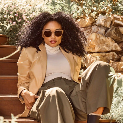 Natasha Oatmilk Latte Handcrafted Sunglasses