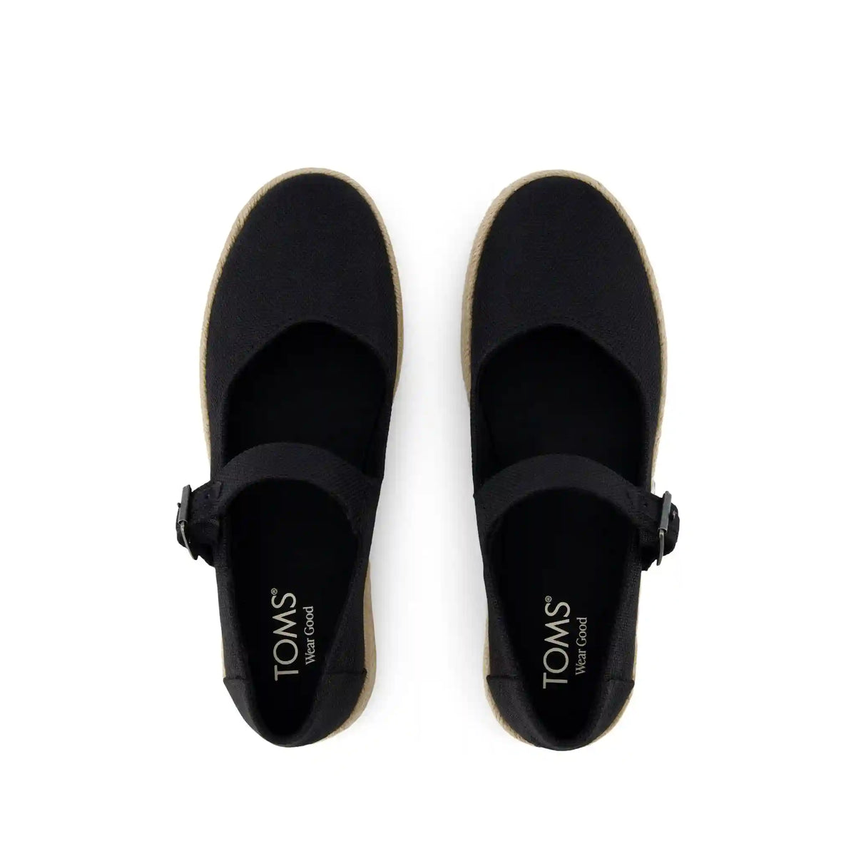 Carolina Mary Jane Espadrille Black Heavy Canvas