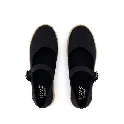 Carolina Mary Jane Espadrille Black Heavy Canvas