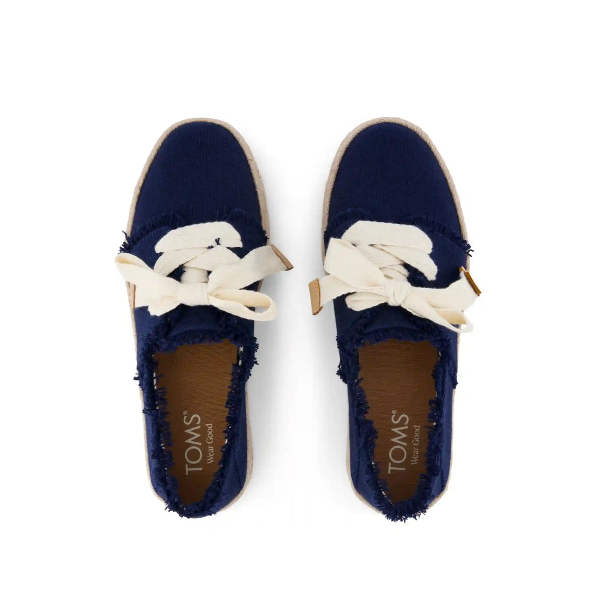 Womens Carolina Lace-Up Espadrille Navy Fray