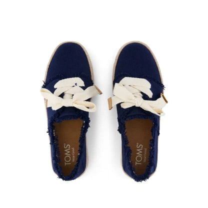 Womens Carolina Lace-Up Espadrille Navy Fray