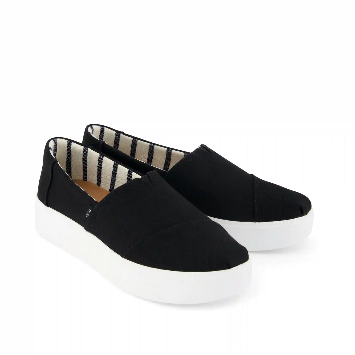 Womens Asher Platform Slip On Sneaker Black Canvas